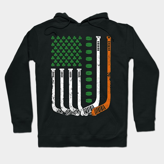 Irish American Flag Hockey Hoodie by Tuyetle